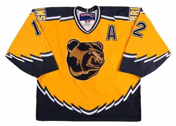 ADAM OATES 1996 Alternate CCM NHL Throwback Boston Bruins Jerseys - FRONT