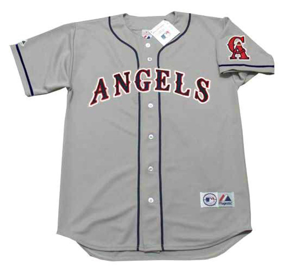 TIM SALMON California Angels 1996 Majestic Throwback Away Baseball Jersey