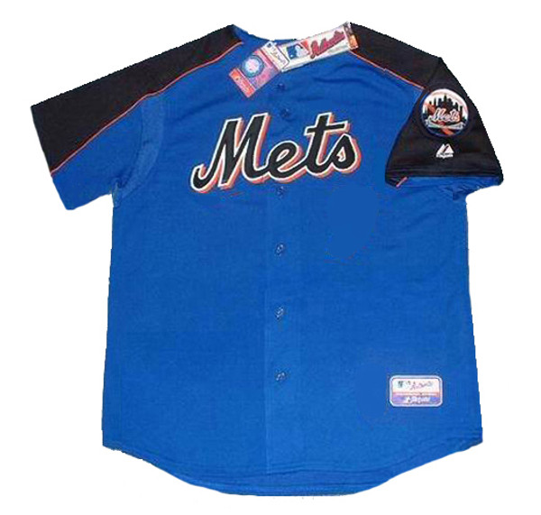 NEW YORK METS 2005 Majestic Authentic Throwback Baseball Jersey - Front