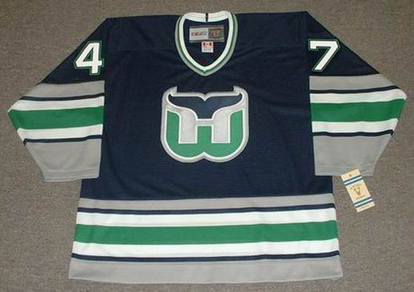 JEAN-SEBASTIEN GIGUERE Hartford Whalers 1996 CCM Vintage Throwback NHL Jersey - FRONT
