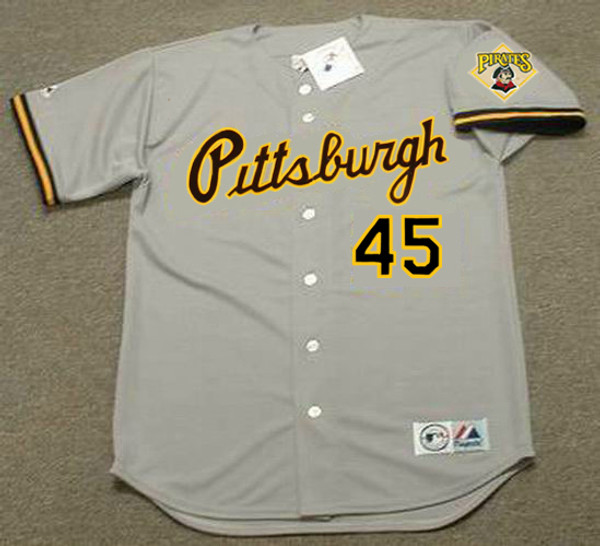 JOHN CANDELARIA Pittsburgh Pirates 1993 Majestic Throwback Away Baseball Jersey - FRONT