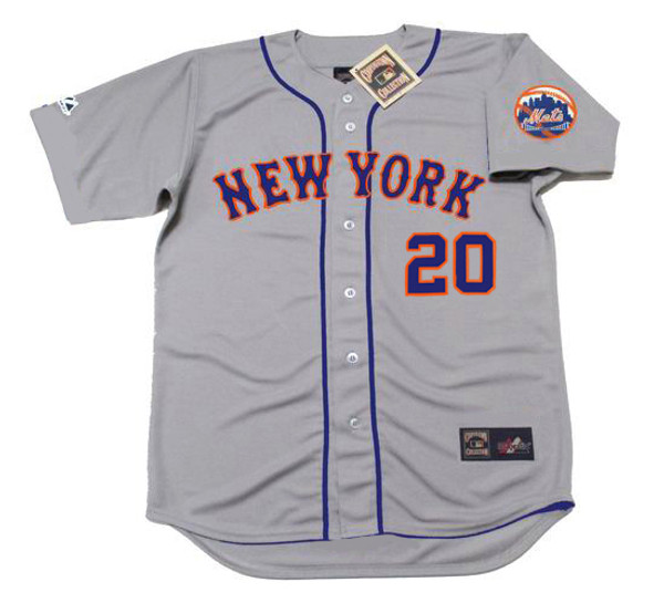 TOMMIE AGEE New York Mets 1969 Away Majestic Baseball Throwback Jersey - FRONT