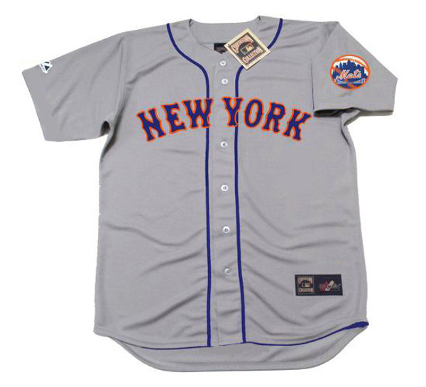 NEW YORK METS 1970's Away Majestic Baseball Throwback Jersey -FRONT