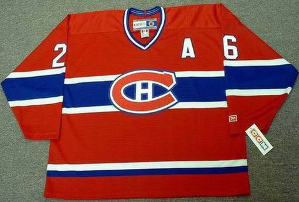 MATS NASLUND Montreal Canadiens 1986 CCM Throwback Away NHL Hockey Jersey