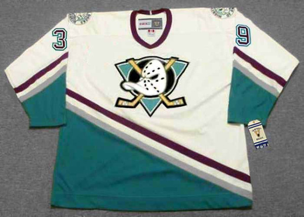 PETR SYKORA 2003 CCM Vintage Home Anaheim Mighty Ducks White Jersey - FRONT