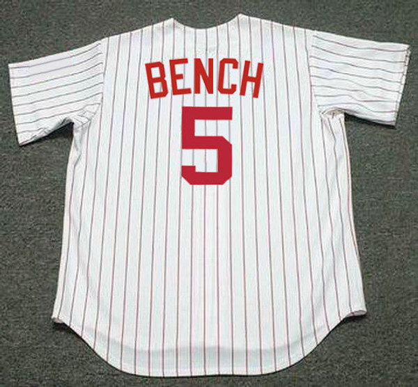 Authentic Majestic 40 MEDIUM CINCINNATI REDS JOHNNY BENCH GRAY