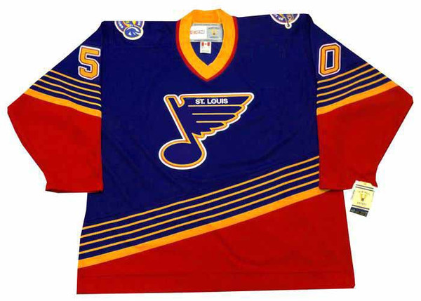 JORDAN BINNINGTON St. Louis Blues 1990's CCM NHL Vintage Throwback Jersey - FRONT