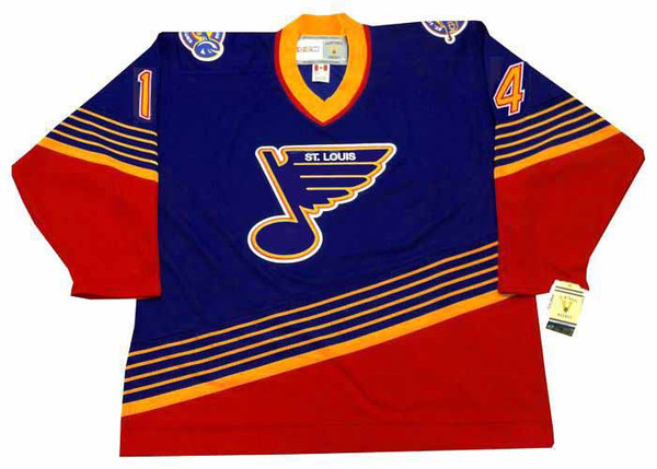 GEOFF COURTNALL St. Louis Blues 1997 Away CCM NHL Vintage Throwback Jersey - FRONT