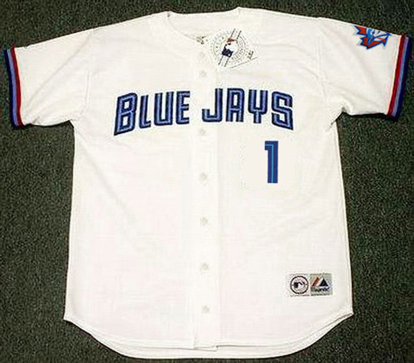 TONY FERNANDEZ Toronto Blue Jays 1999 Majestic Throwback Home Baseball Jersey - FRONT