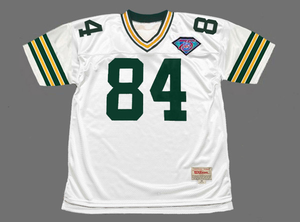 STERLING SHARPE Green Bay Packers 1994 Throwback NFL Football Jersey - FRONT