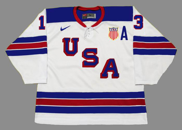 COLE CAUFIELD 2020 USA Nike Throwback Hockey Jersey - FRONT