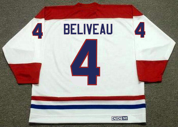 JEAN BELIVEAU Montreal Canadiens 1968 Away CCM NHL Throwback Hockey Jersey - BACK