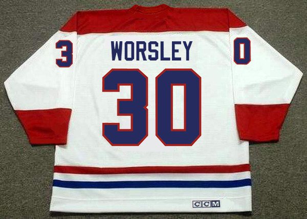 GUMP WORSLEY Montreal Canadiens 1965 Away CCM NHL Throwback Hockey Jersey - BACK