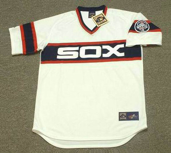 OZZIE GUILLEN Chicago White Sox 1985 Home Majestic Throwback Baseball Jersey - FRONT