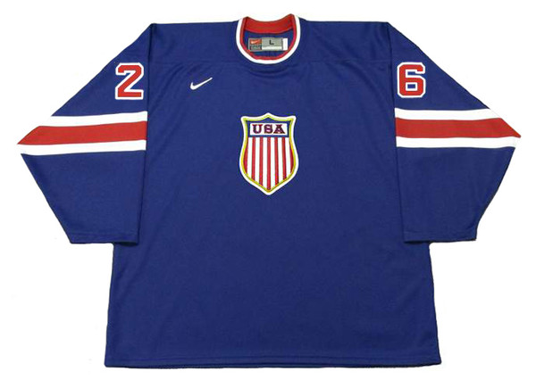 PHIL KESSEL 2004 USA Nike Throwback Hockey Jersey - FRONT