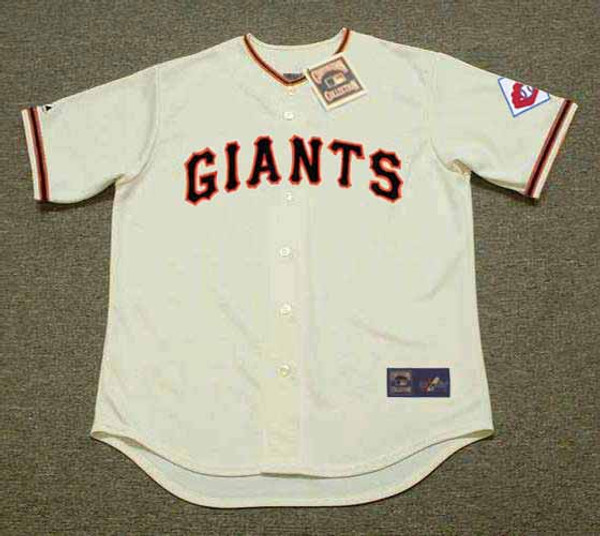 BOBBY THOMSON New York Giants 1951 Home Majestic Throwback Baseball Jersey - FRONT
