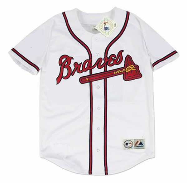 JOHN ROCKER Atlanta Braves 1999 Home Majestic Throwback Baseball Jersey - FRONT