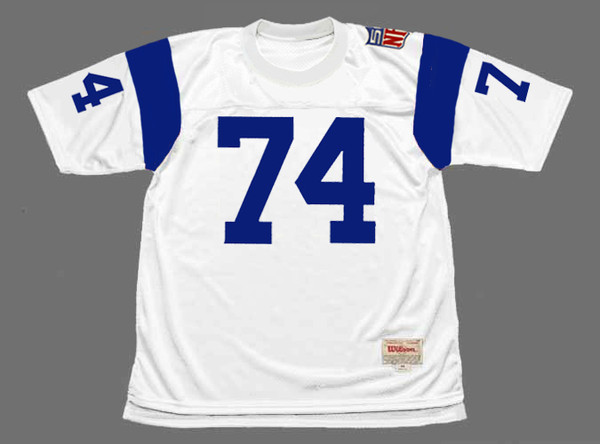 MERLIN OLSEN  Los Angeles Rams 1969 Throwback NFL Football Jersey - FRONT