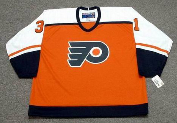 PELLE LINDBERGH Philadelphia Flyers 1985 CCM Throwback Away NHL Hockey Jersey