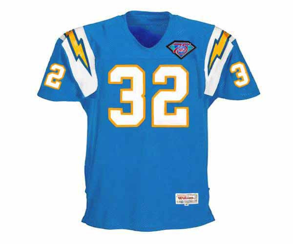 ERIC BIENIEMY San Diego Chargers 1994 Throwback Home NFL Football Jersey - FRONT