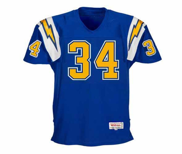 RICKEY YOUNG San Diego Chargers 1976 Throwback NFL Football Jersey - FRONT