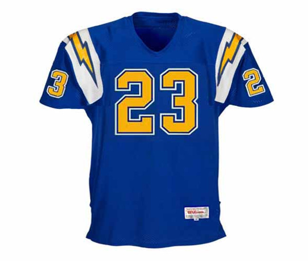 MERCURY MORRIS San Diego Chargers 1976 Throwback NFL Football Jersey - FRONT