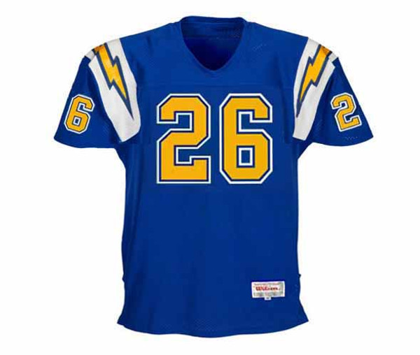 LYDELL MITCHELL San Diego Chargers 1978 Throwback NFL Football Jersey - FRONT