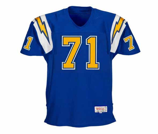 FRED DEAN San Diego Chargers 1979 Throwback NFL Football Jersey - FRONT