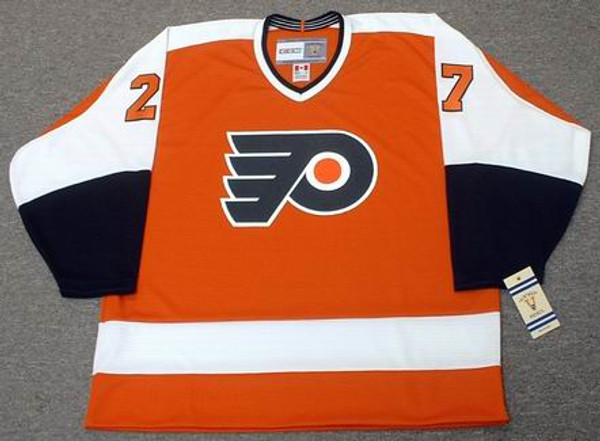 REGGIE LEACH Philadelphia Flyers 1974 CCM Vintage Throwback Away Hockey Jersey - Front