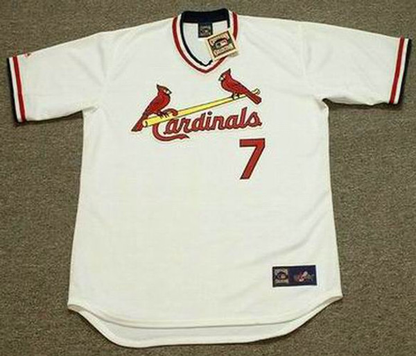 REGGIE SMITH St. Louis Cardinals 1975 Majestic Cooperstown Home Baseball Jersey