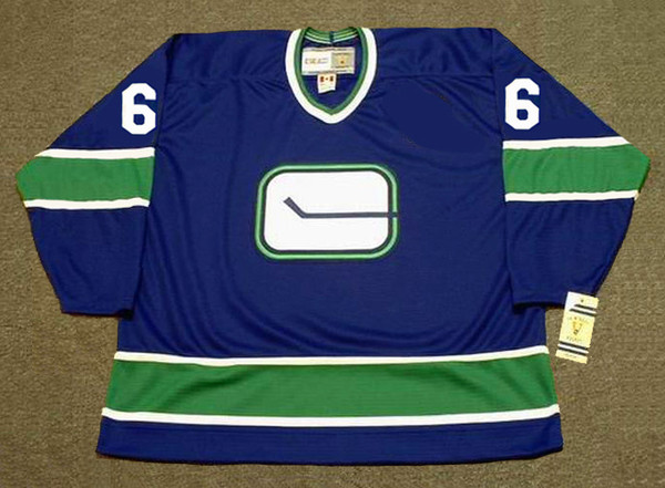 DENNIS KEARNS Vancouver Canucks 1973 CCM Throwback Away NHL Hockey Jersey - FRONT
