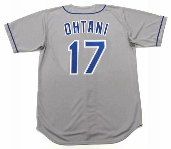 SHOHEI OHTANI Los Angeles Dodgers 2002 Away Majestic Throwback Baseball Jersey - BACK