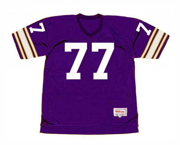 GARY LARSEN Minnesota Vikings 1973 Home Throwback NFL Football Jersey - FRONT