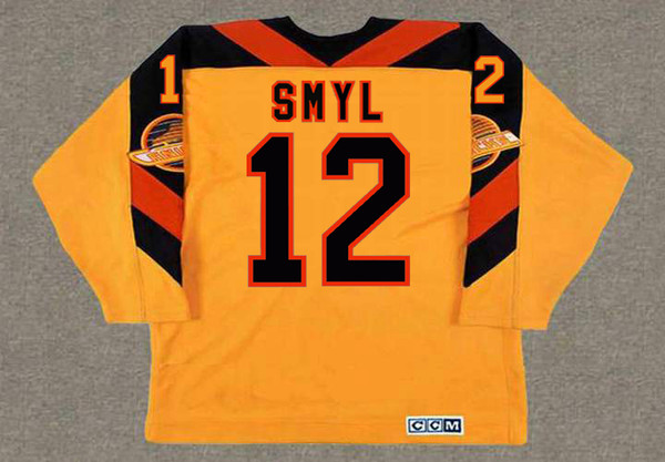 STAN SMYL Vancouver Canucks 1984 Home CCM Throwback NHL Hockey Jersey - back