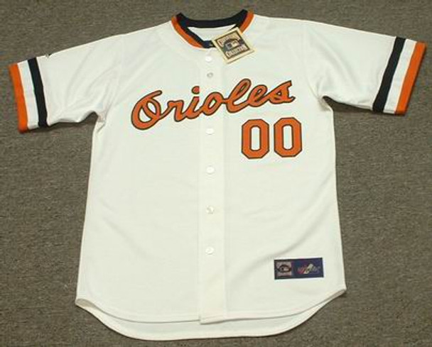 Custom 1980 Baltimore Orioles Home Majestic Throwback MLB Baseball Jersey