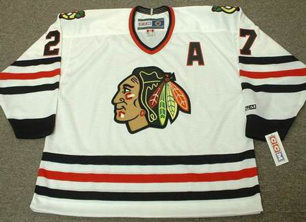 Clark Griswold Blackhawks Vintage Throwback Hockey NHL Jersey