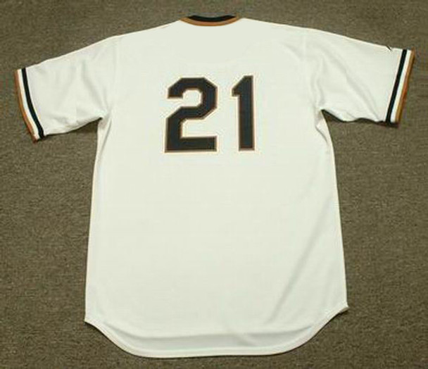 ROBERTO CLEMENTE  Pittsburgh Pirates Majestic 1966 Home Throwback