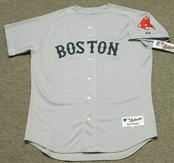 Customized 2010 Boston Red Sox Authentic Majestic Away Throwback MLB Jersey