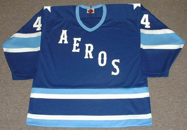 Vintage Ice Hockey Minnesota Fighting Saints Jersey (Blank) Blue / XL