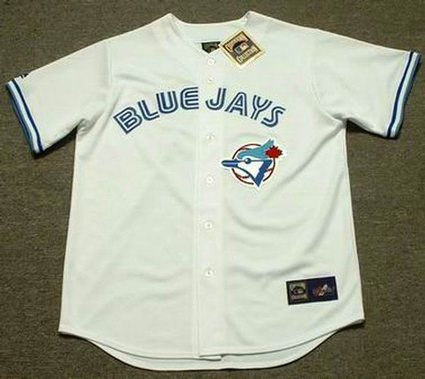 Gray Used Large Majestic Cooperstown Collection Toronto Blue Jays Jersey