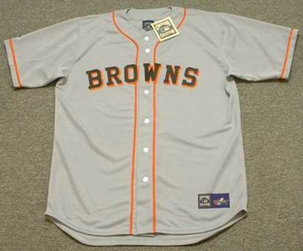 SATCHEL PAIGE St. Louis Browns 1951 Majestic Cooperstown Throwback Baseball  Jersey - Custom Throwback Jerseys
