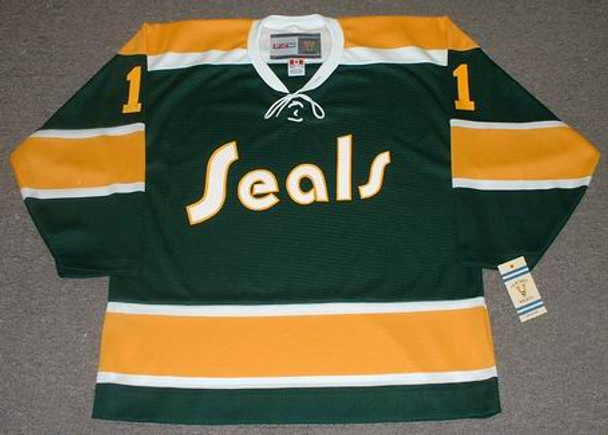 Gary Smith 1967 Oakland Seals Away Vintage Throwback NHL Jersey