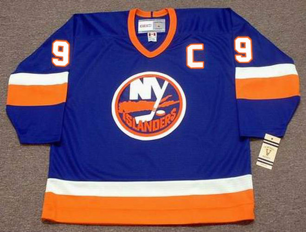 New York Islanders No9 Clark Gillies Royal Blue Home USA Flag Jersey