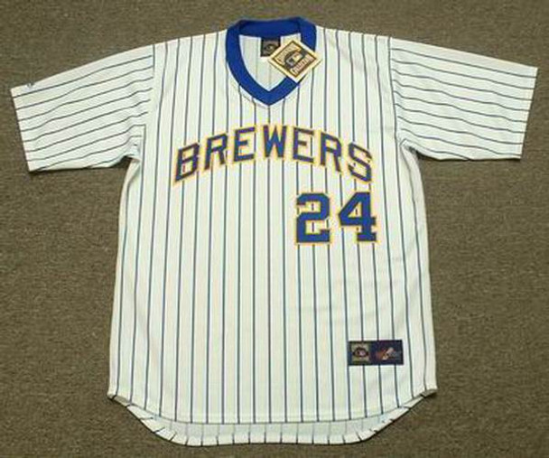 Majestic White Milwaukee Brewers Home Official Cool Base Jersey