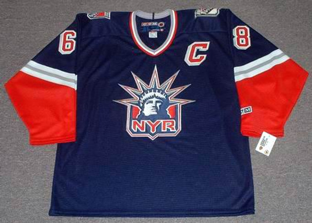 The Statue of Liberty in her 2012 NY Rangers Winter Classic Jersey