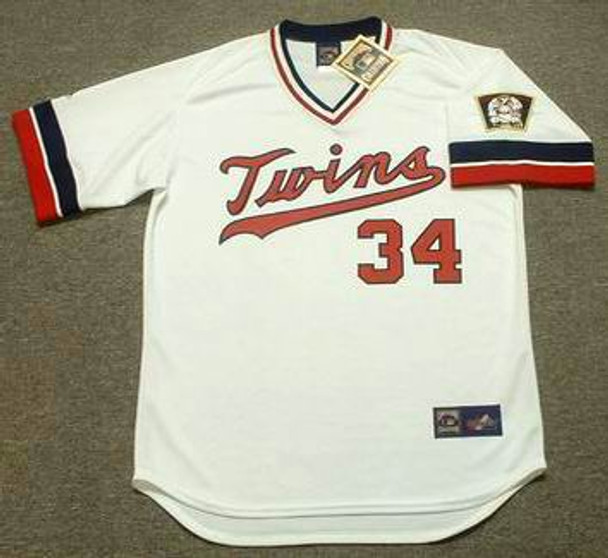 KIRBY PUCKETT Minnesota Twins 1984 Majestic Cooperstown Throwback Home  Jersey - Custom Throwback Jerseys