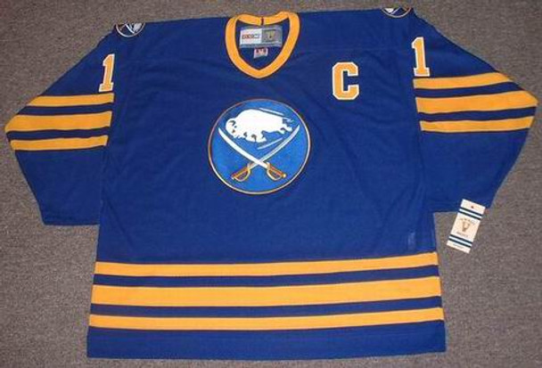 CCM Throwback Buffalo Sabres No11 Perreault White Stitched Jersey