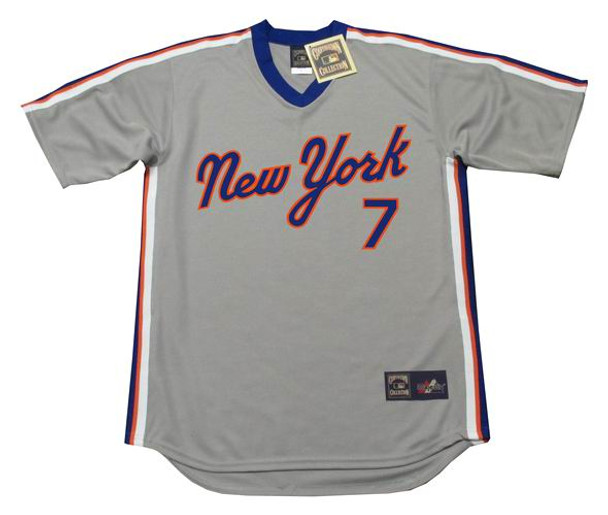 JOSE REYES New York Mets 1987 Majestic Cooperstown Away Baseball Jersey
