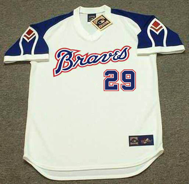 CHIPPER JONES  Atlanta Braves 1970's Home Majestic Throwback Baseball  Jersey