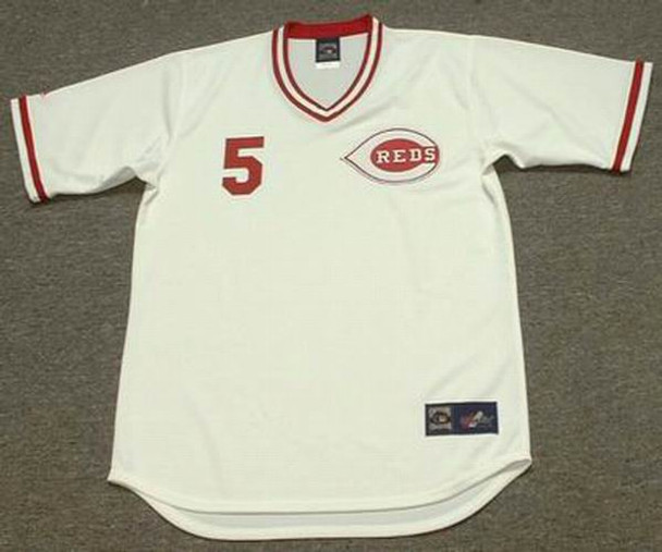 JOHNNY BENCH Cincinnati Reds 1975 Majestic Cooperstown Home Baseball Jersey  - Custom Throwback Jerseys